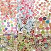 Pack of 100 Painted Colors Round DIY Wooden Buttons for Sewing and Crafting