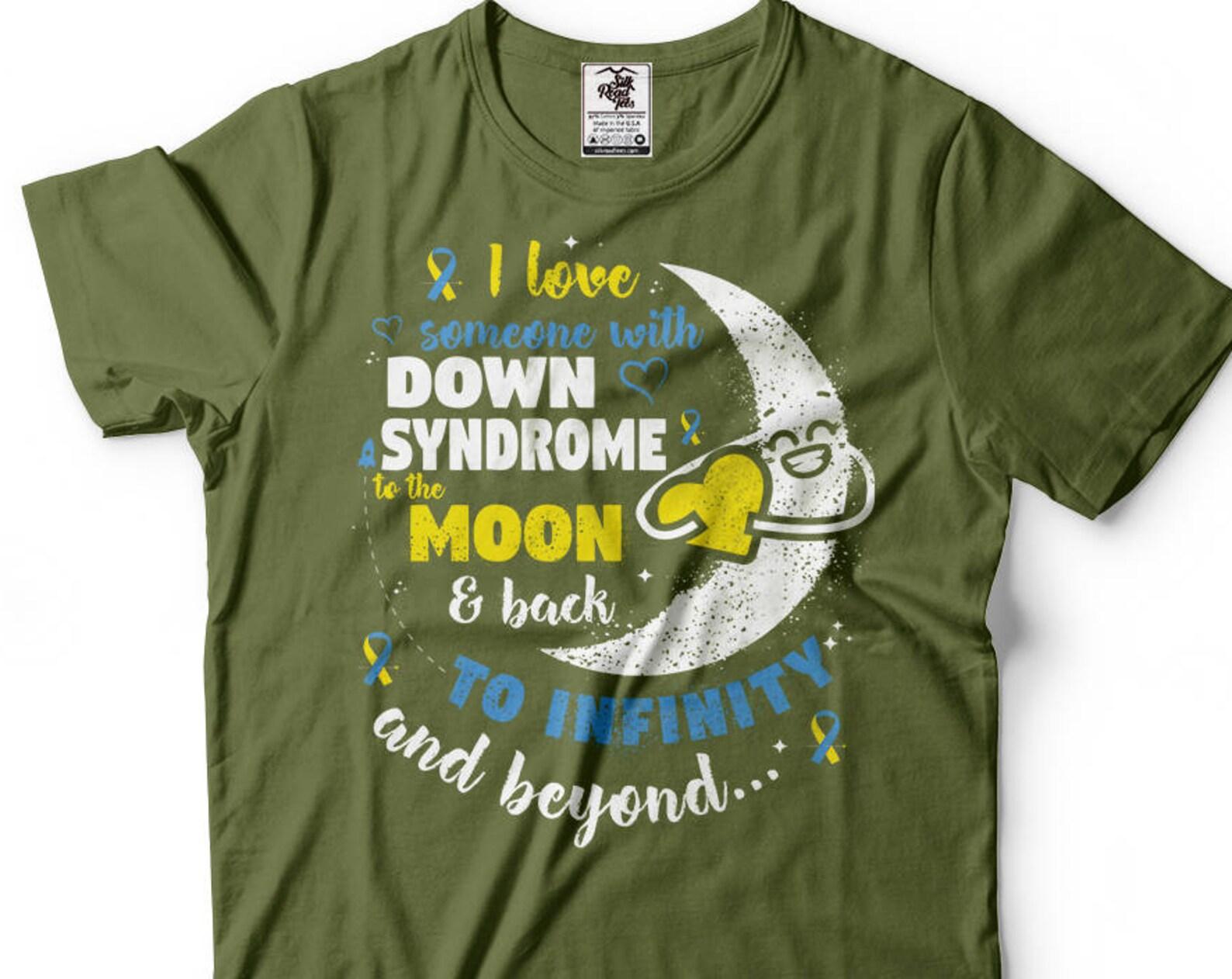 Down Syndrome Awareness T-Shirt: Love to the Moon 4XL