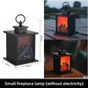 LED Flame Lantern Fireplace Simulation Lamp USB Rechargeable Battery Powered Tabletop Light for Bedroom Courtyard Decor