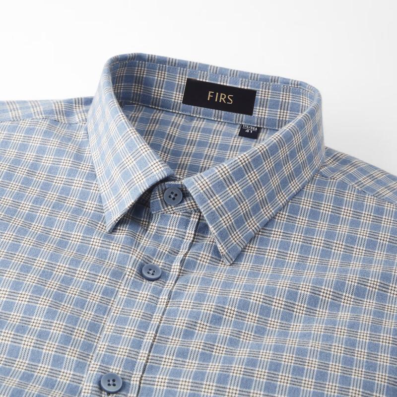FIRS Men's 90% Goose Down & Cotton Blend Plaid Shirt