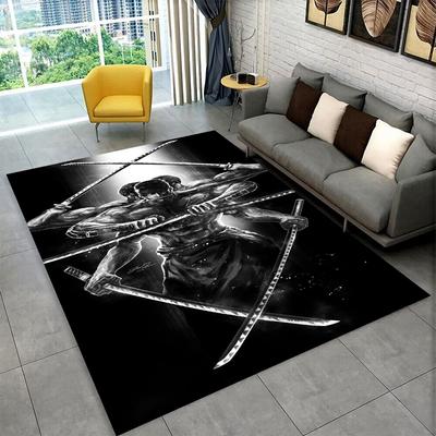 Anime Zoro One P-Piece Kreskówkowy Dywanik do Pokoju Zabaw Sypialni Salonu Sofa Wystrój Domu, Dywanik dla Dzieci Mata Podłogowa Antypoślizgowa