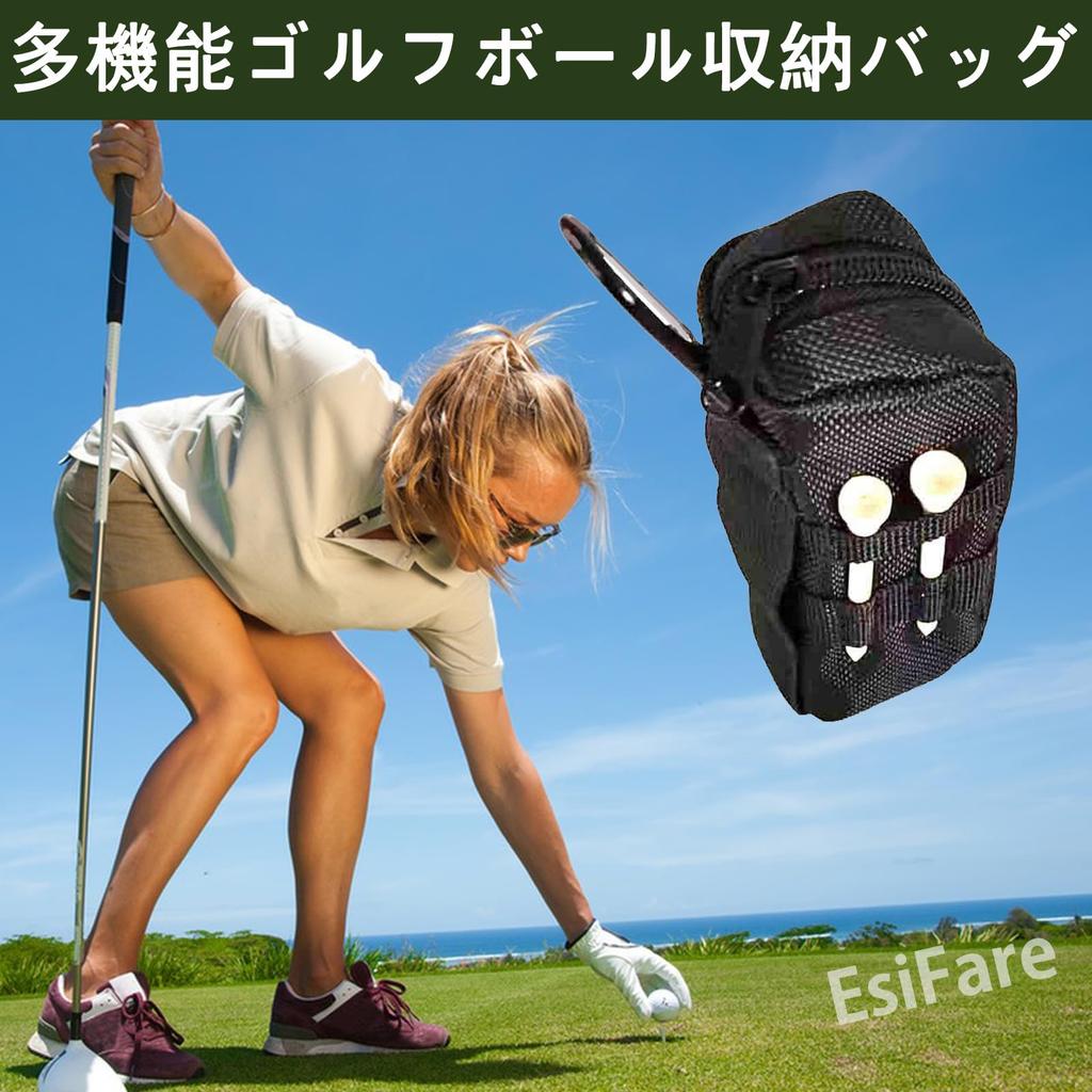 EsiFare Golf Ball Holds 3 Golf Features 4 Pin Positions on the Front and Fits and Hat Zipper Closure with Easy to Golf Waist Golf Accessories Storage