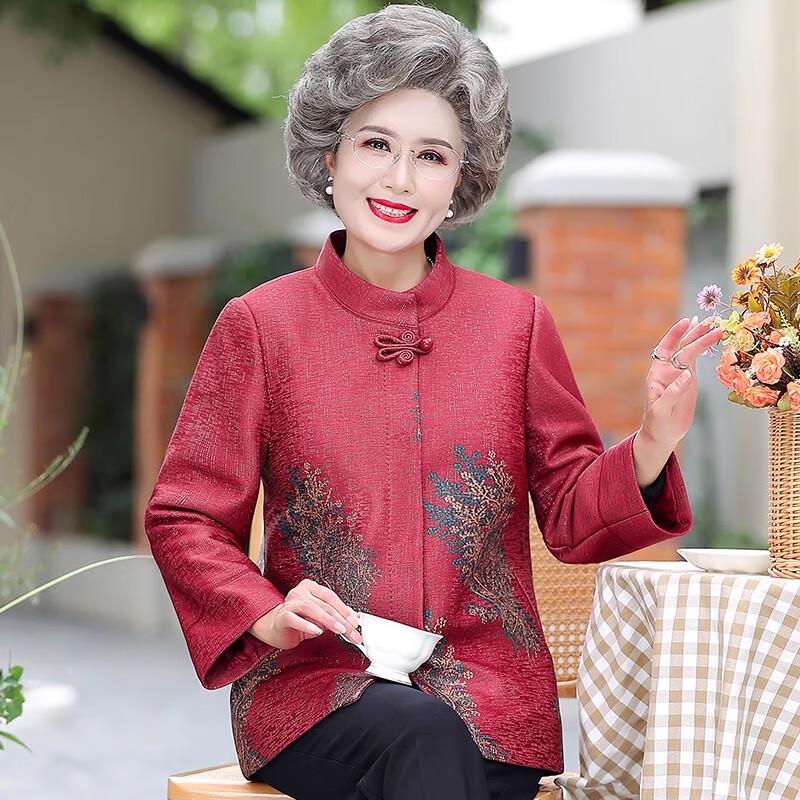 

Женская осенняя куртка в стиле костюма Тан с цветочным узором из полиэстера 6XL