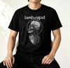 Harajuku Dark Streetwear Black Cotton T Shirt Lamb Of God Skull Raven Print Unisex Unisex Unisex Casual Metal Fan Tops