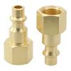 2pcs Quick Connector Brass 1/4 NPT Air Line Hose Compressor Connectors Brass Female Quick Release Fitting