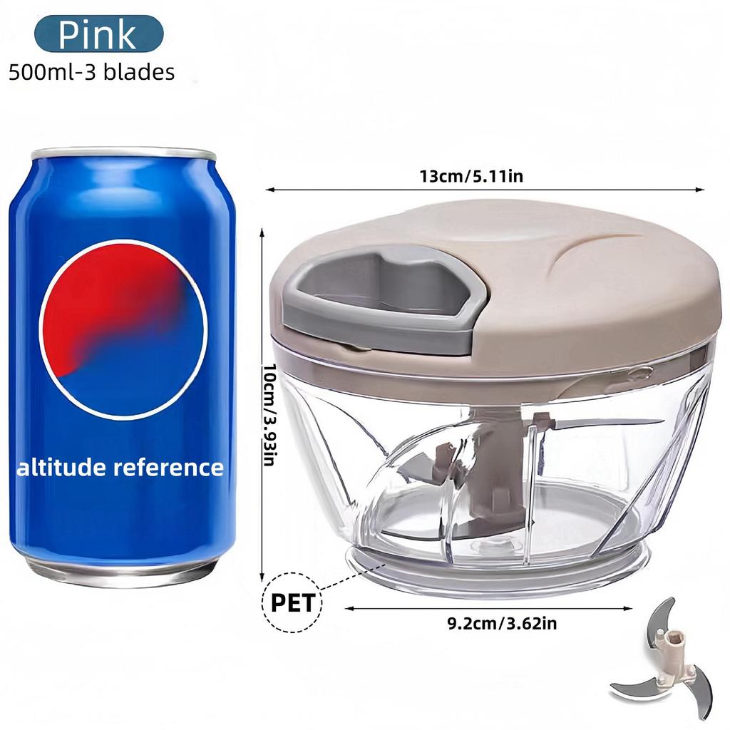 Multi-Function Garlic Press & Vegetable Chopper with Meat Grinder & Grater