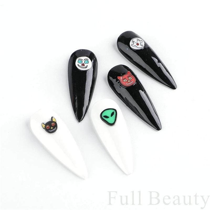 New Halloween nail art accessories ins eyes cross skull pumpkin nail art accessories nail
