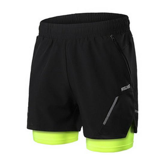 Men's Quick-Dry Breathable Cycling Underwear with Sponge Pad and Mesh Splicing
