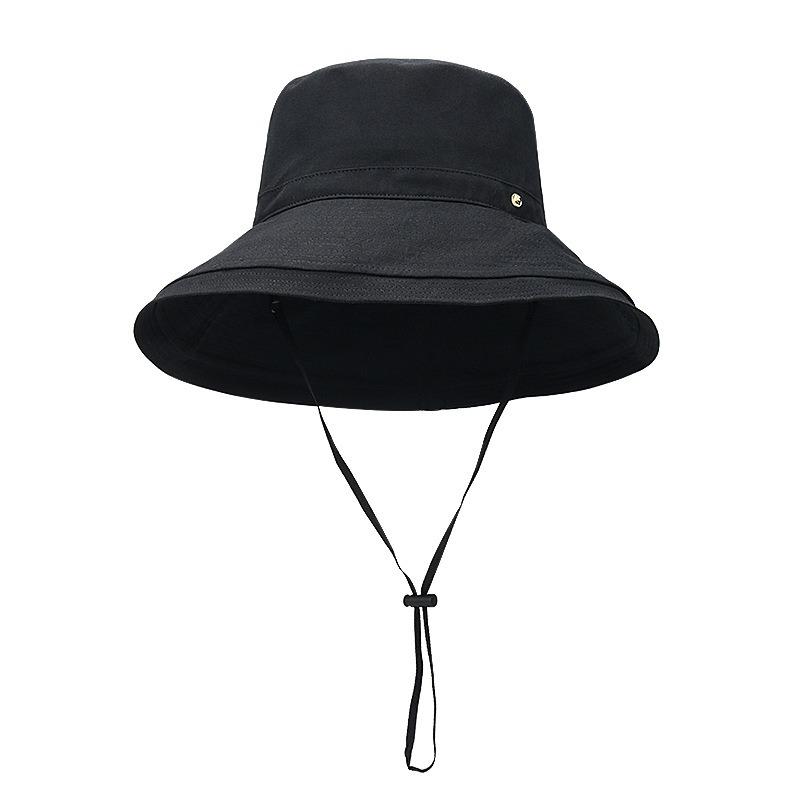 Big Brim Sun Hat Summer Outdoor Sun Protection Breathable Cotton Casual Versatile Ladies Bucket Hat