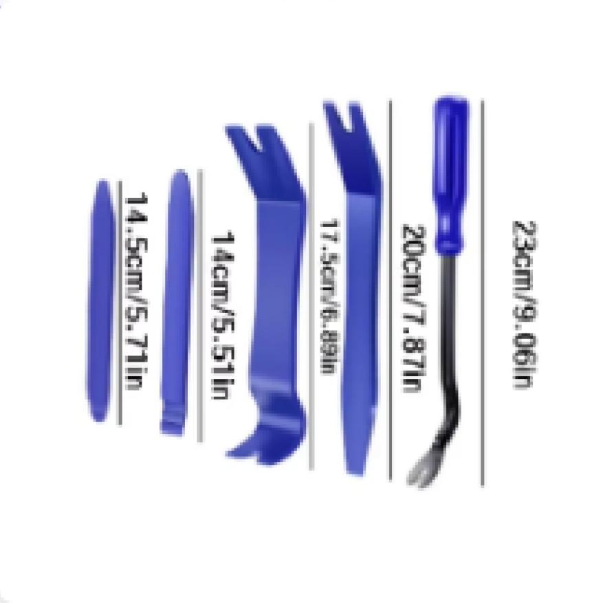 5Pcs Auto Trim Removal Tool Kit, No Scratch Plastic Pry Tool Kit - Interior Door Panel Clip Fastener Removal Set For Vehicle