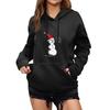 Women's Winter Christmas Printed Pullover Hooded Sweatshirt Fleece Long Sleeve Sweatshirt