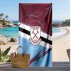 Plážová osuška West Ham United Football Print, Velká měkká rychleschnoucí osuška na pláž, kempování, plavání
