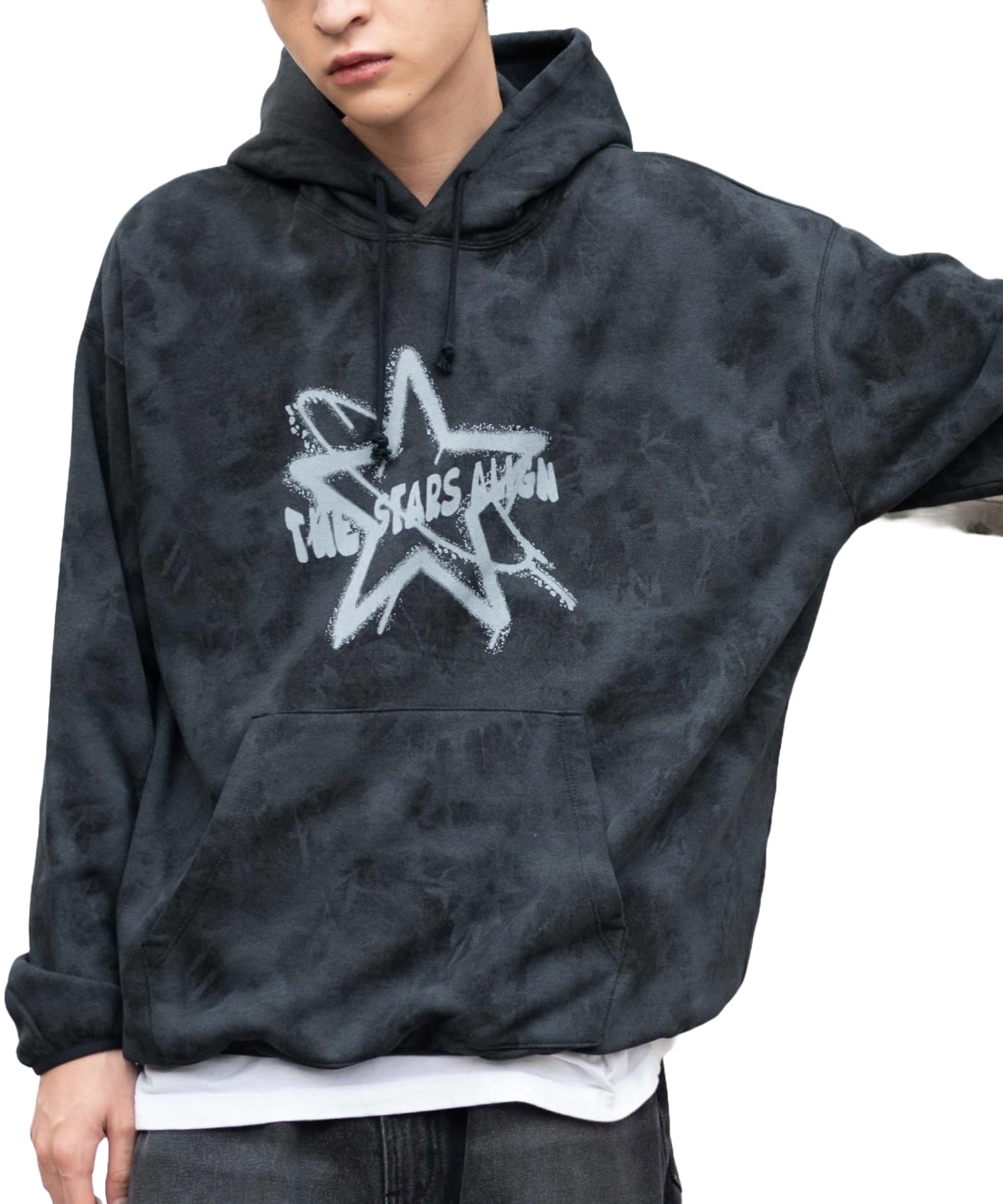 

WEGO Snow Dye Graphic Big Size Black Men s Hoodie/Sweatshirt, Unisex, Streetwear, Fall/Winter Clothing, Gift, Spring/Autumn/Winter, F, чёрный