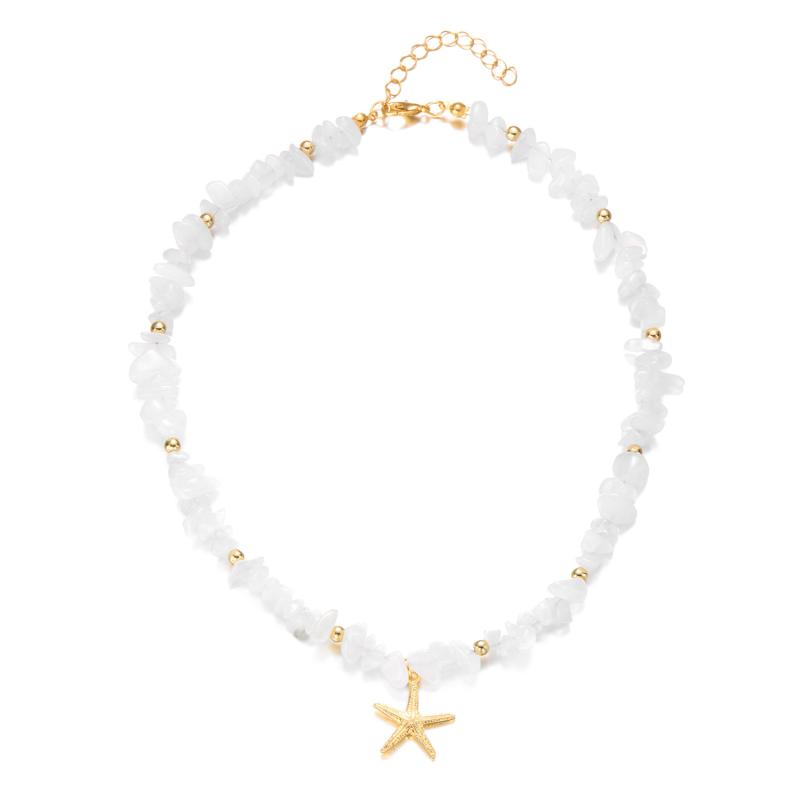 Fashionable Natural Seashell Beaded Necklace Shell Pendant Ocean Inspired Jewelry Choker Suitable For Women Holiday Party Daily