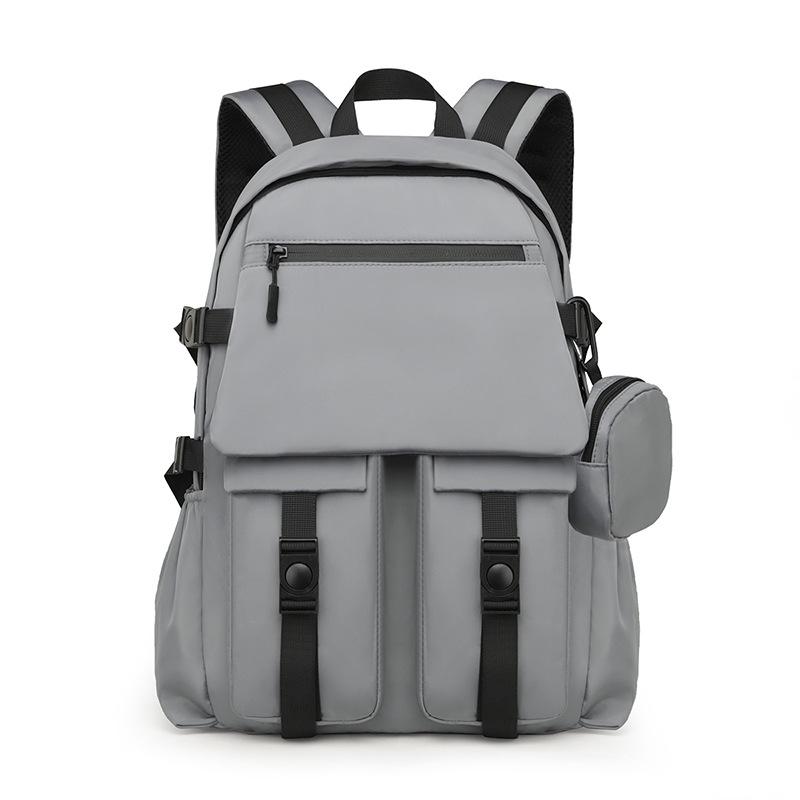 Новый тренд 2024 года Вместительный Унисекс Колледжный Рюкзак для Ноутбука серый
