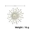 European & American Rhinestone Retro Gypsophila Eight-Pointed Star Brooch for Sweaters & Scarves