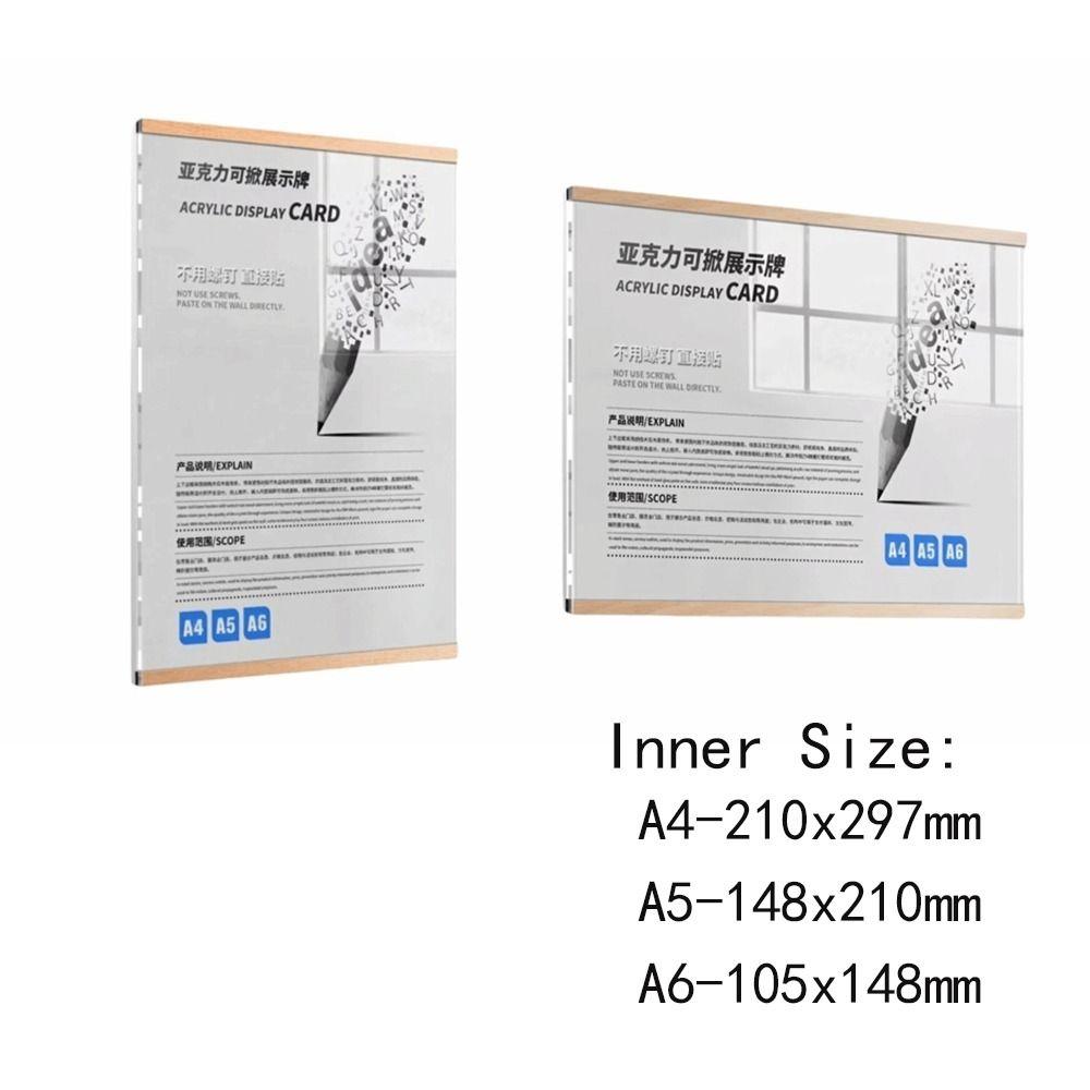 Wall Adhesive Acrylic Photo Frame Magnetic Certificate Display Board Exhibition