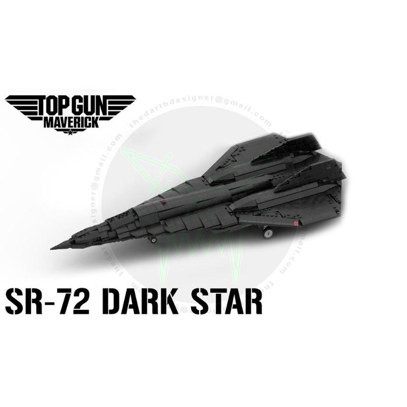 Dark Star Recon Aircraft MOC-165016-2SR-72 | Platinum Brick BOBlocks | Top Gun