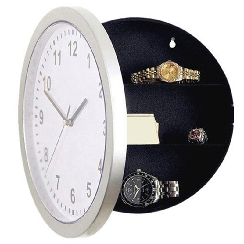 Vintage Wall Clock Home Decoration Safe Box Hidden Secret Storage Box Wall Clock Safe Money Jewelry Valuables Storage Box