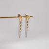 Light Luxury High-End Stainless Steel Mixed Color Chain Tassel Earrings Minimalist Titanium Steel Earrings  Jewelry Gifts