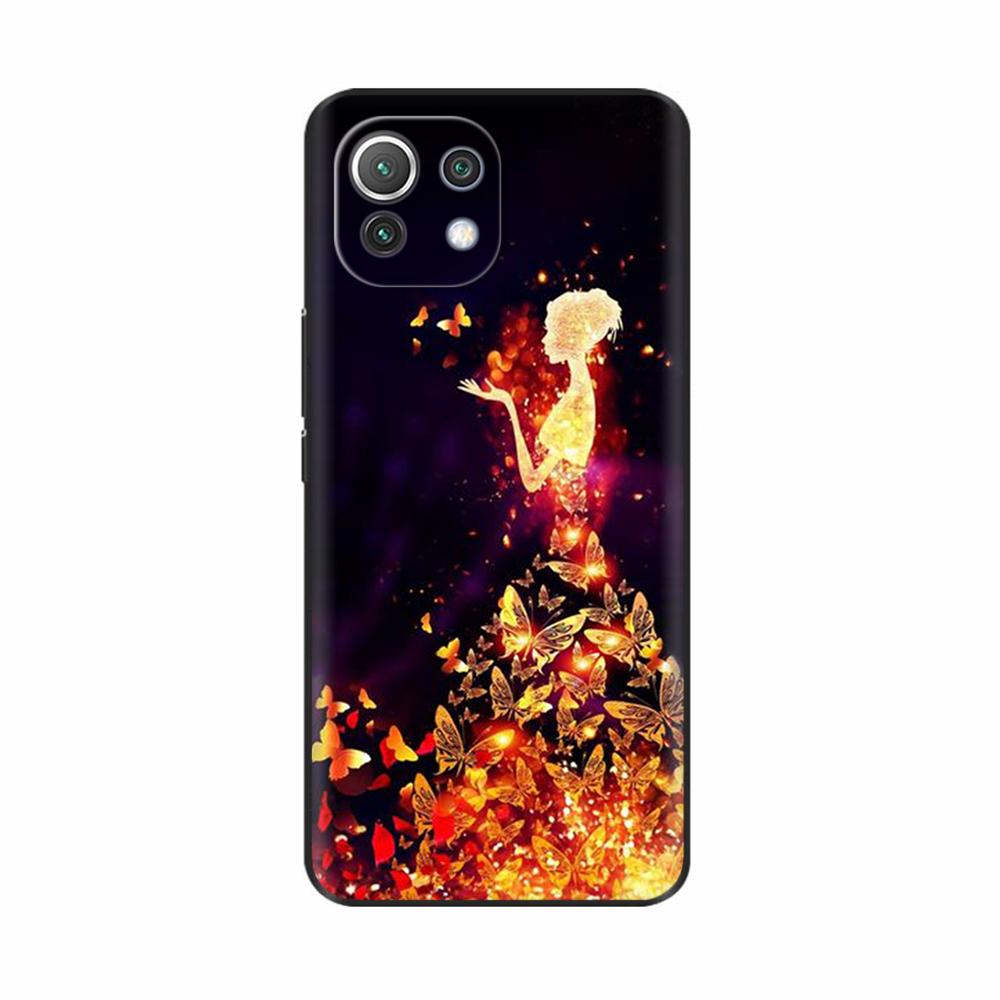 For Xiaomi Mi 11 Lite 5G NE Case Painted Soft Silicon Phone Back Cover For Xiomi Mi 11 Lite Case Mi 11 Lite Mi11 11i Shell Cover