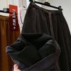 Women's Wide-Leg Corduroy Pants - Elastic Waist, Velvet-Lined, Casual Straight Cut for Autumn/Winter.