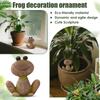 Garden Statue Décor, Smiling Frogs Figurines Sculpture Yard Art Ornament, For Garden Patio Yard Balcony Front Porch Backyard Outdoor