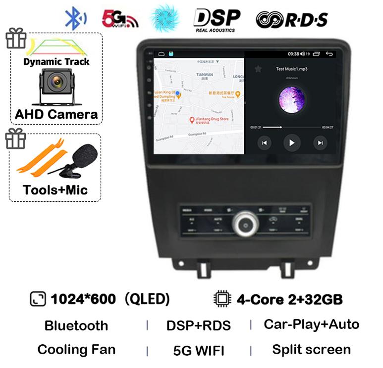 

Android 14 WIFI+4G Carplay Auto для Ford Mustang 2010 2011 2012 2013 2014 Автомобильное радио Мультимедиа GPS Navi Player 360 Камера Стерео