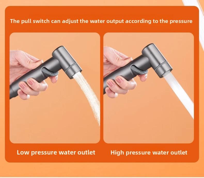 Toaletní bidetová sprcha Dvojitý ovladač Jeden vstup Dva výstupy Baterie Splachování Dámská mycí sprcha Splachování Koupelna Nerezová ocel