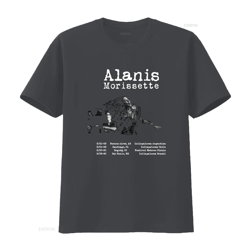 NEW Popular Alanis Morissette Tour For Fan s to XL T shirt BF vintage Washed homme designer clothes Stretched Stylish