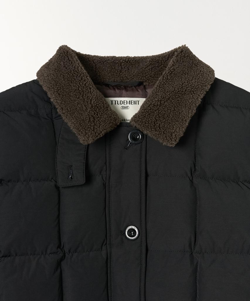 Ttudement Fur Collar Down Jumper Black