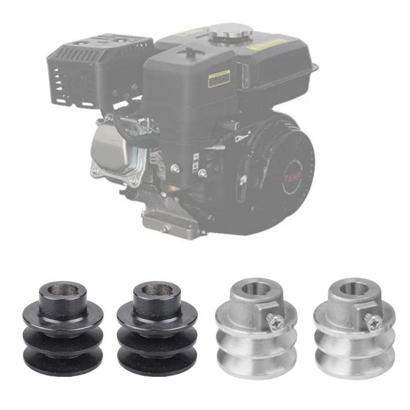 Easy Installation Belt Pulley Double Grooves Pulley A Belt for 168F 170F 7HP Replacement Engine Pulley 19mm/20mm Bore