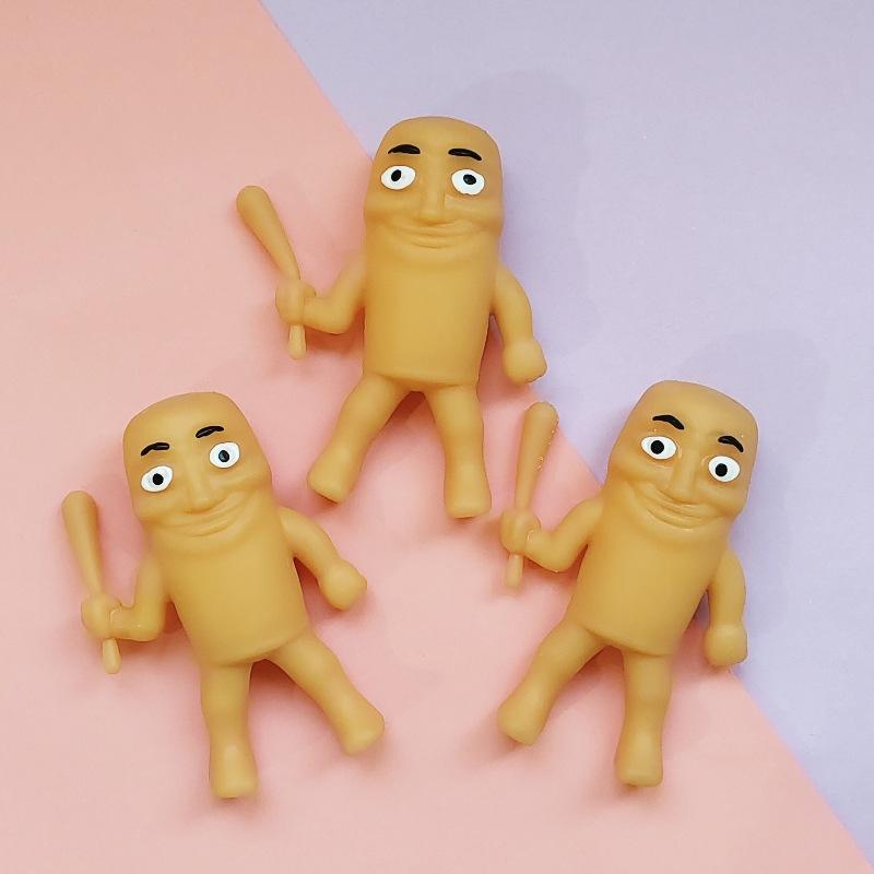 135Pcs Tung Tungtung Sahar Squeeze Toys Collectible Viral Brainrot Fidget Toy Wooden Stick Man Anti Stress Reliever Toys Figet