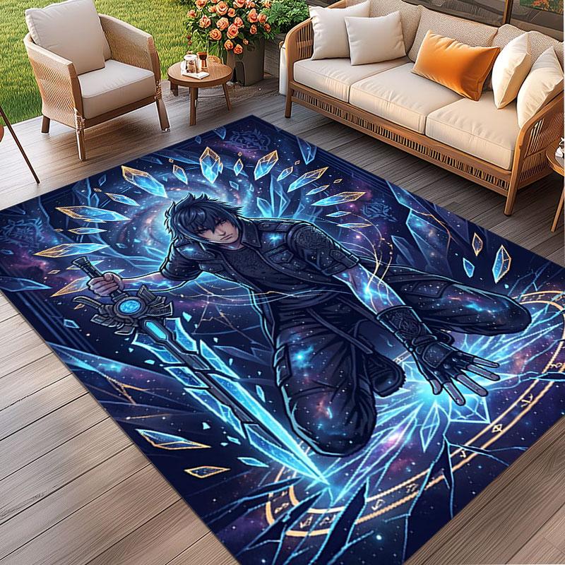 Final Fantasy Print Rug, Washable Floor Carpet, For Entryway Dorm Laundry Room Office Study, Home Decor Birthday Christmas Gift