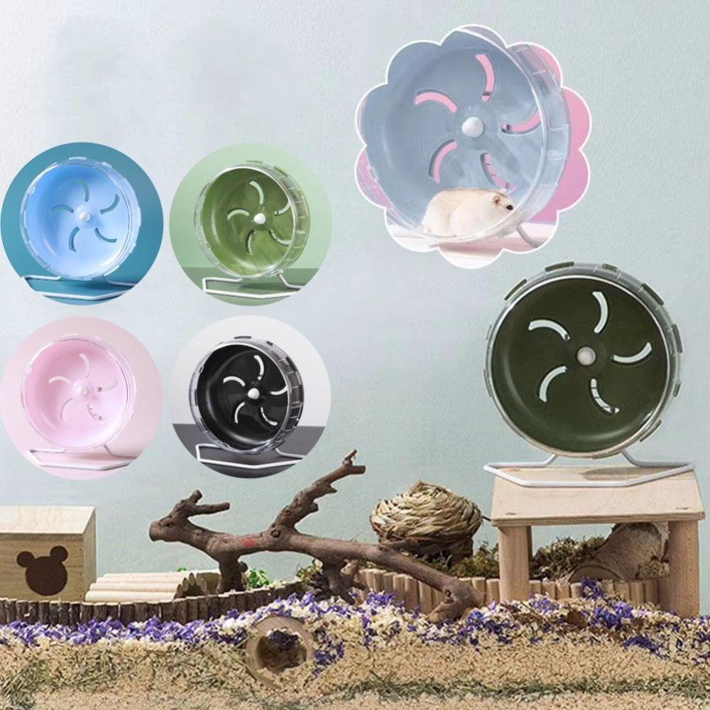 with Stable Bracket Hamster Running Wheel Multi-Color Jogging Pets Quiet Spinner Height Adjustable Hamster Exercise Wheel