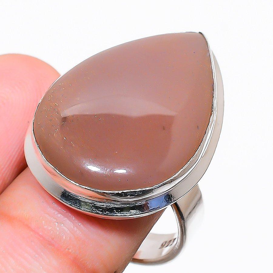 

Sunstone Gemstone Handmade Ethnic Jewelry Ring Size 8SR-3379