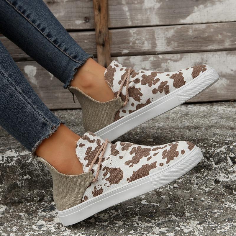 

New large size leopard print single shoes women s flat bottom one pedal buckle knot casual child 36