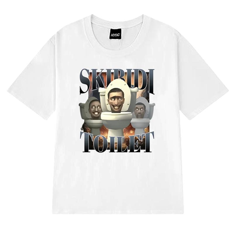 New In Skibidi Toilet Sigma Ohio Gyatt Funny Meme Graphic T Shirt Men Women Casual Short Sleeve T-shirts Unisex 100% Cotton Tops