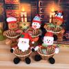1 Stück Weihnachts-Dekorations-Süßigkeitenkorb Weihnachts-Tischdekoration 12*18cm