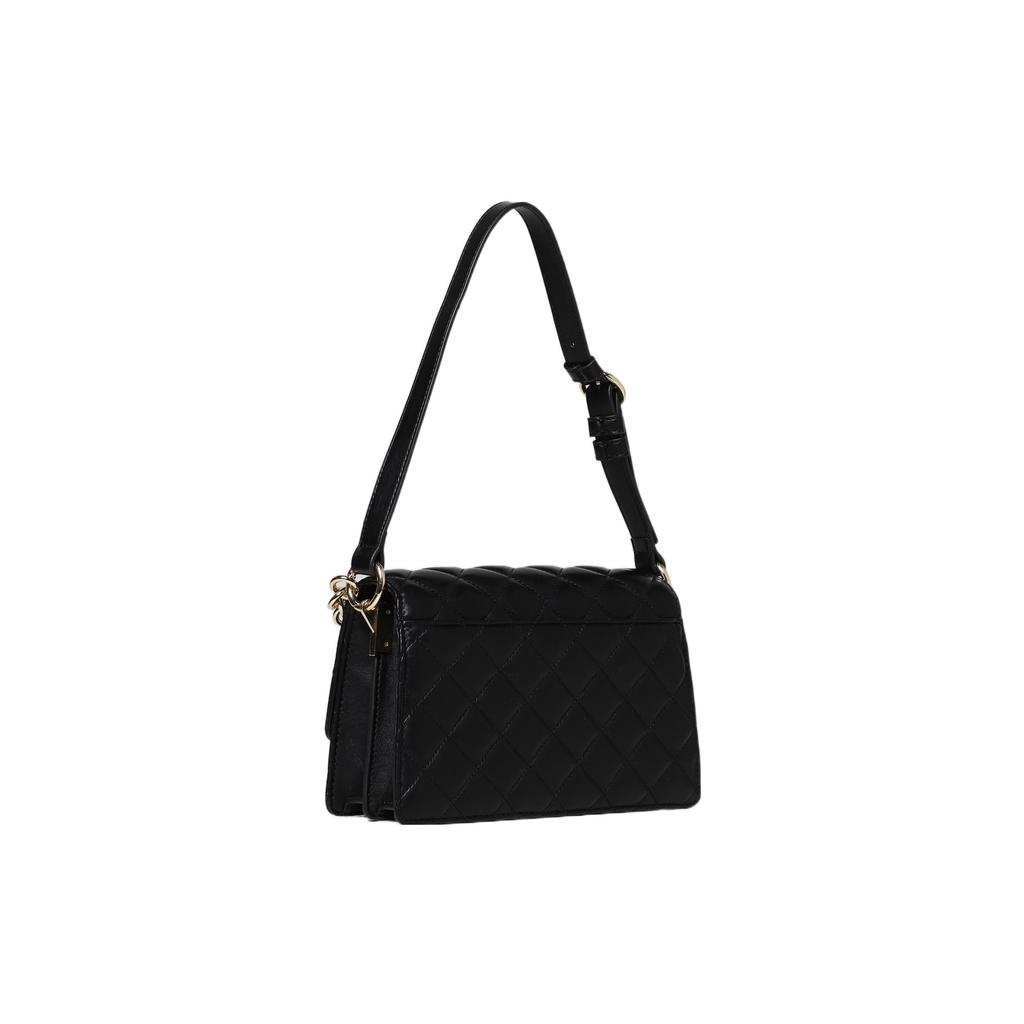 Versace Jeans Couture Vintage Quilted Chain Letter Logo Pendant Tote Shoulder Bag Women bags Black 73VA4BC4-ZS409-899