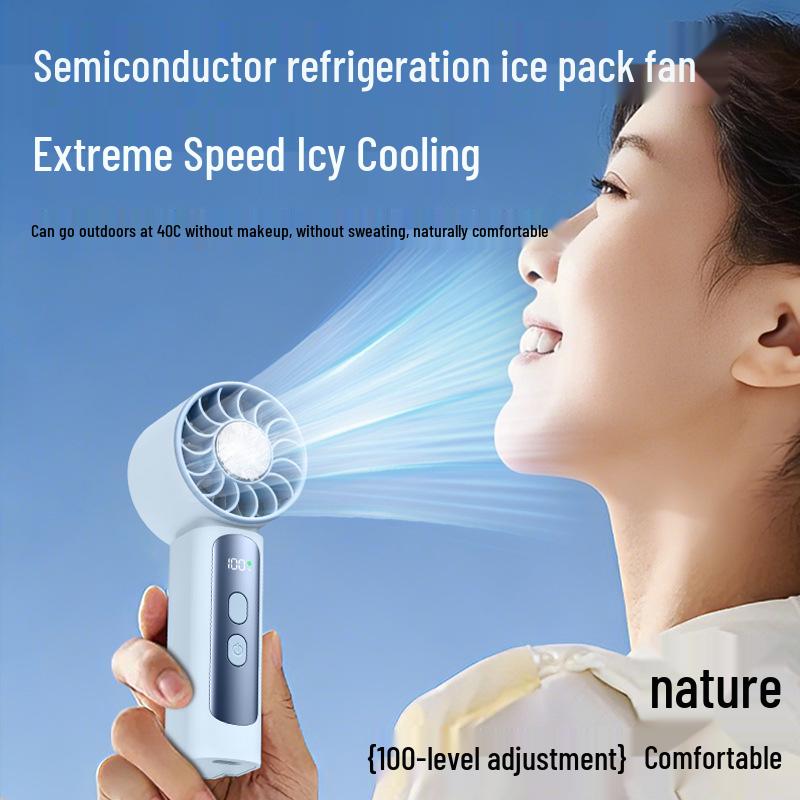 Handheld Turbo Mini Fan with USB Charging and High-Speed Semiconductor Cooling (2026)