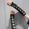 Punk Armstulpen Atmungsaktives Stretch-Design Armbekleidung Ärmellose Handschuhe Stulpen Ärmel Für Musikfestival und Streetwear