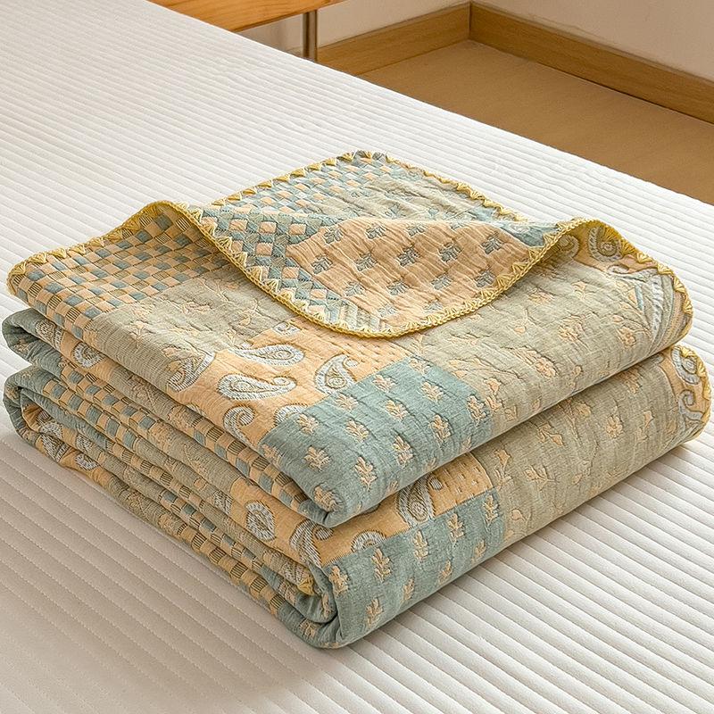 Летнее хлопковое покрывало Новое хлопковое трехслойное марлевое одеяло Подходит для всех сезонов и для одинарного использования 150*200cm