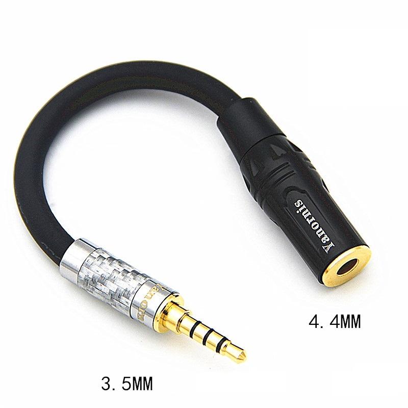 HIFI Female 4.4MM Balanced Headphone Adapter Audio Cable 4.4mm to 3.5mm 4.4mm to 2.5mm 4.4mm to 6.35mm 4.4mm to XLR 4 Pin Angle