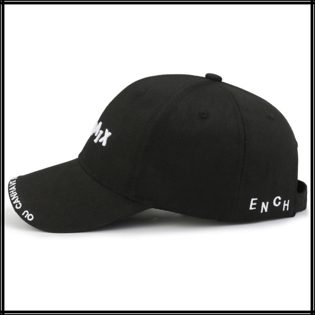 CZA491 [White Fang] Hut, Kappe, Bestickt, Schlicht, Lässig, Outdoor, Street, Herren, Damen, (Schwarz)