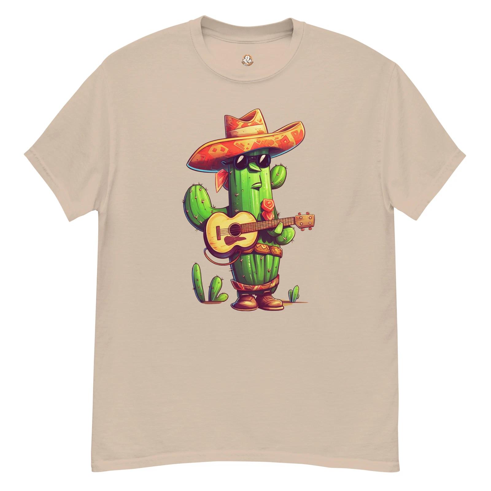 Футболка с принтом «Живи со смехом» - Кантри-кактус (Песочно-коричневый) 3XL