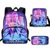 Hunters Demon Kpop Child School Backpack Set Breathable Fabric Primary Students