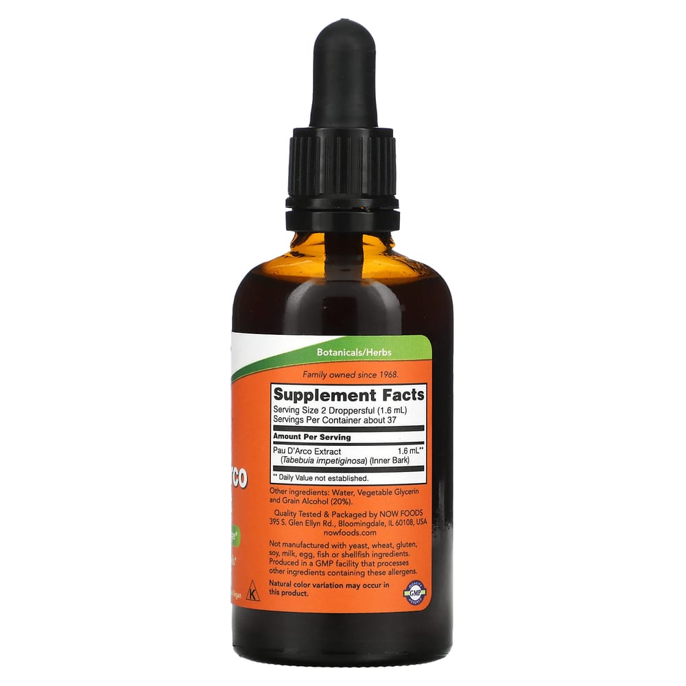 Now Foods Pau D'Arco Extract, 2 Fl Oz (60 Ml)