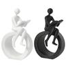 Plastic Reading Statue Modern Abstract Art Sculptures Collectibles Figurines Bookshelf Decors Accents for Home Decors