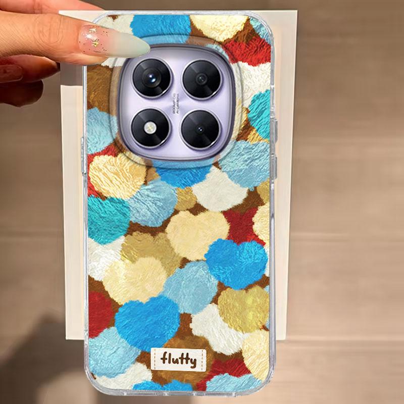 

Case For Redmi Note 14 Pro Plus 13 Pro 14S 14C 13C A3 Xiaomi 14T 13T Pro Phone Cover Pink Bow Love Gradient For Redmi A5 Bags Redmi A3-A3X белый